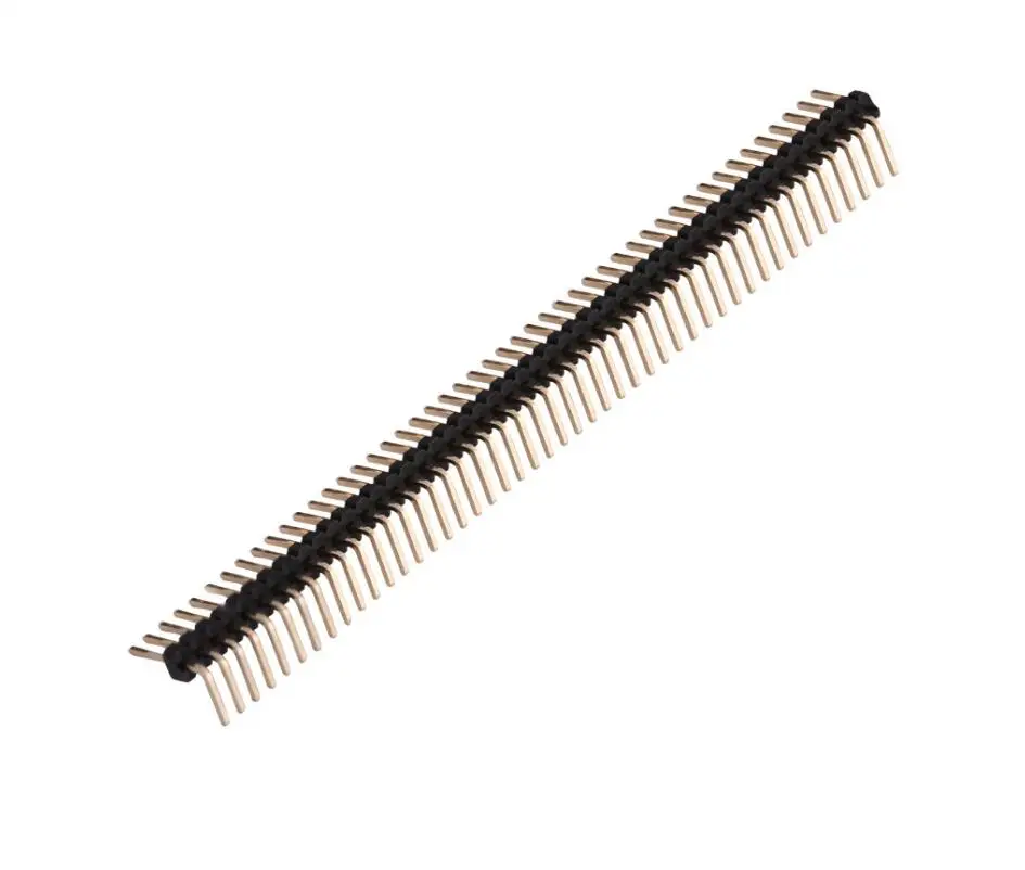 10Pcs Pitch 1.27mm 1x50 Pin 50 Pin Single Row Right Angle Male Pin Header Strip Connector