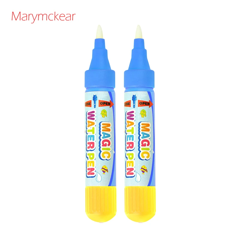 Magic Water Drawing Pen for Kids, sem tinta, sem produtos químicos, pintura Mat, livro, ferramenta de aprendizagem educacional, vermelho, azul, 2 tamanhos