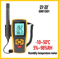 Misuratore di temperatura di umidità RZ GM1361 con igrometro digitale a doppio Display LCD di grandi dimensioni