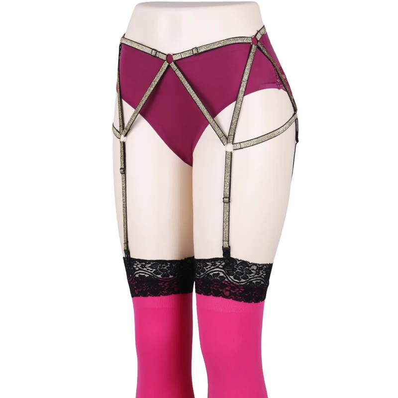 Harnais ajustable pour femmes, Sexy, chaussettes gothiques, jarretelles, bas, bretelles élastiques, ceinture, vêtements fétiches, Lingerie des années 90, L0028