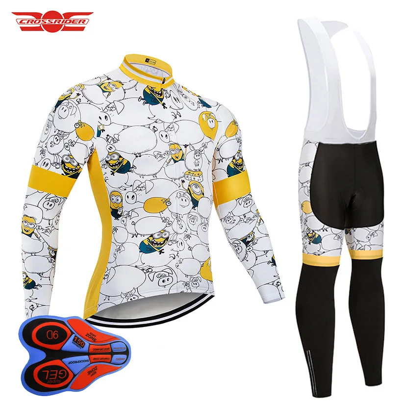 2022 Funny Cycling Jerseys Set Bicycle Wear Clothes Cartoon Bike Clothing Ropa Ciclismo MTB Quick-Dry Mens Long Maillot Culotte