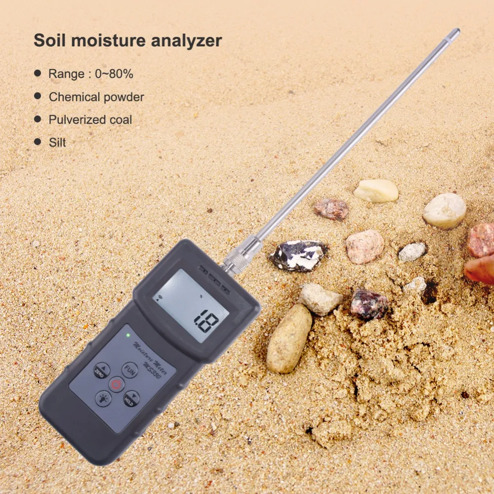 Measuring Range 0-80% MS350 Portable Digital Capacitive Chemical raw materials Moisture Meter