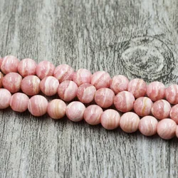 Natural Stone Beads Rhodochrosite Round Rose  dialogite For Jewelry Making 3/4/5mm Pick Size DIY Bracelet