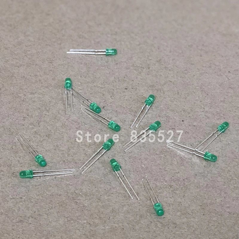 100pcs/lot 3mm emerald green in color DIP Round LED light emitting diode short legs DIY lights LEDS Light Beads New original