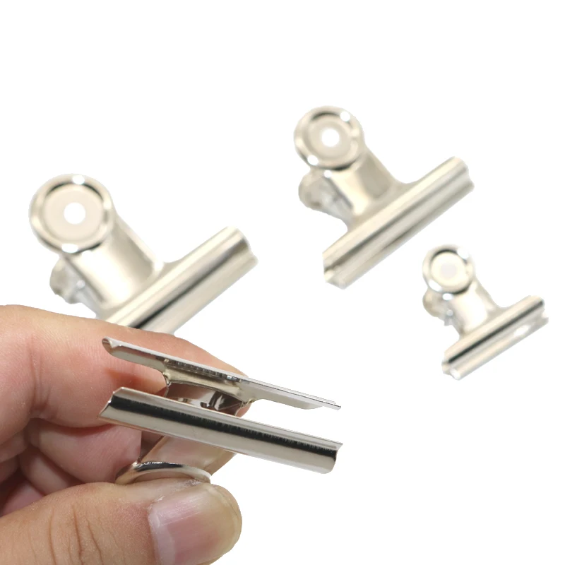 50pcs/set Metal Round head Stainless Steel Clip Ticket Holder Paper Clip High Quality Office Supplies Student supplies