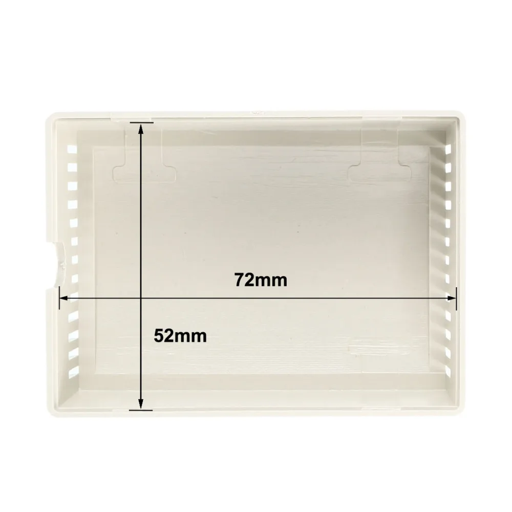 Uxcell 1 ชิ้น 75x55x28 มม. ABS DIY อิเล็กทรอนิกส์นาฬิกาปลุกกล่อง Junction Box Case Enclosure สีขาวสำหรับสัญญาณแชสซี