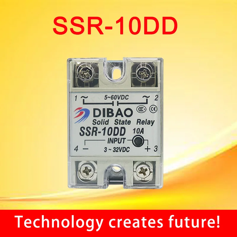 SSR-10DD/SSR-25DD/SSR-40DD DC control DC SSR white shell Single phase Solid state relay 5~60VDC