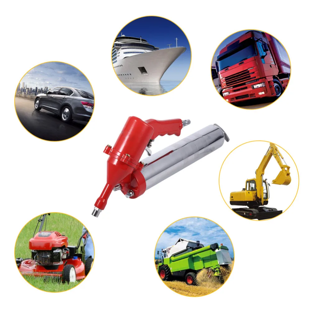 1 Pcs Air จาระบีปืน One - Hand Pistol Grip Air Pneumatic Compressor ปั๊มจาระบีปืน W/Extension ชุดเครื่องมือ