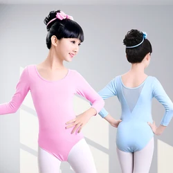 Children Ballet Leotard Dance Suit Kids Gymnastic Leotard With Chiffon Skirt Dress Long Short Sleeve Ballet Leotard For Girls