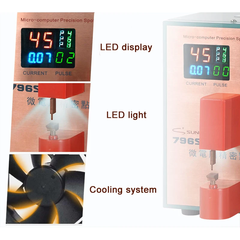 SUNKKO – soudeur par points à impulsion 796SD, Machine intelligente de précision pour soudage bout à bout de métal, acier inoxydable, fer-nickel