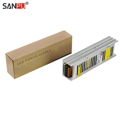 SANPU SMPS 24 v LED Power Supply 150w 6a Constant Voltage Switching Driver 110v 120v ac/dc Lighting Transformer Fanless Aluminum