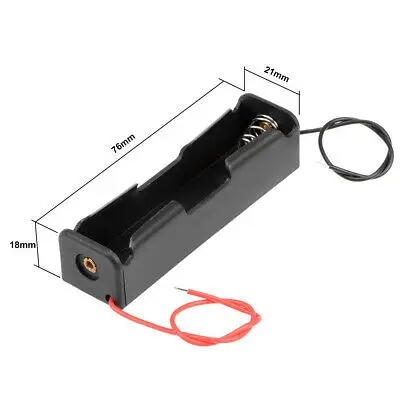 3.7V แบตเตอรี่ผู้ถือกล่อง1X3.7V 18650แบตเตอรี่เส้นทาง10Pcs