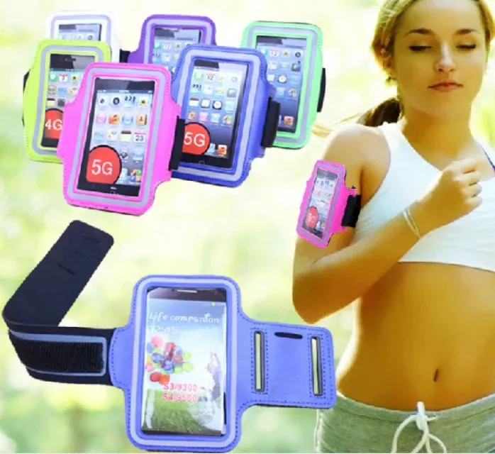 Wholesale Waterproof Sport Running phone Arm Band Case For big size Gym Arm Holder Belt Leather Cover Hoesje