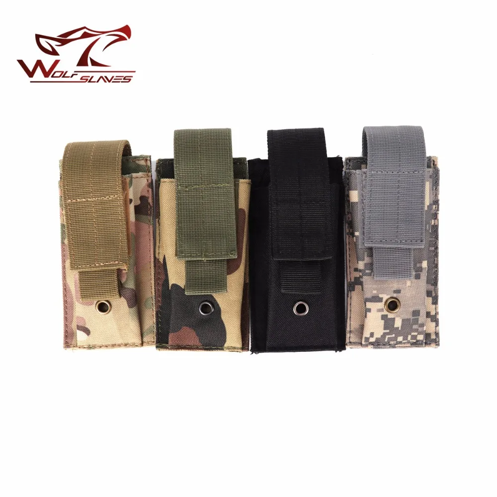 Tactical Single Pistol Magazine Pouch Knife Flashlight Sheath Airsoft Hunting Ammo Pouch New Arrival