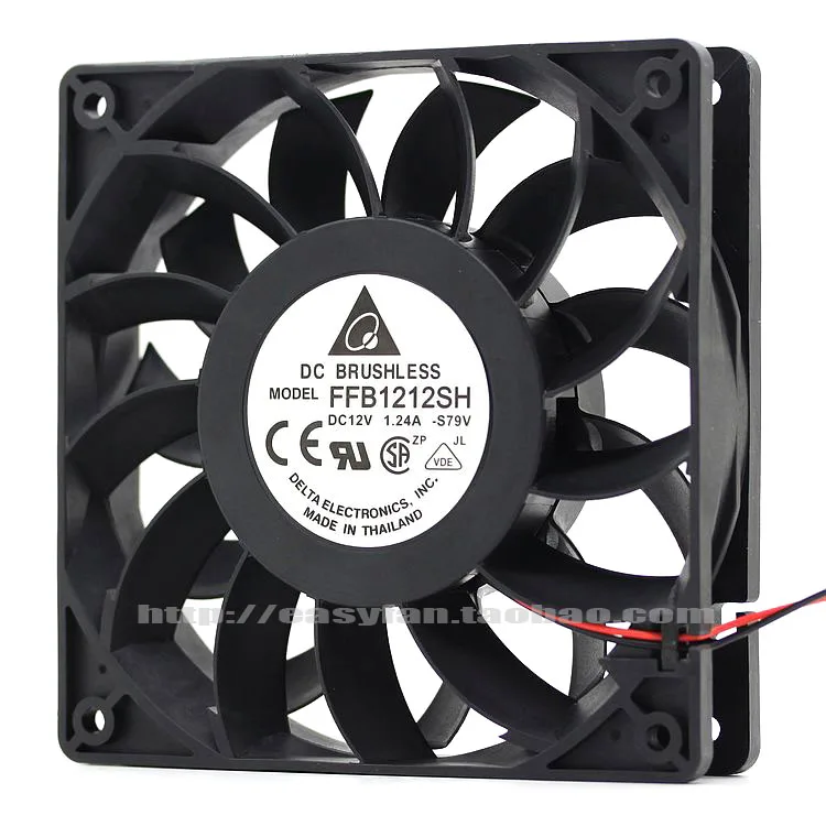 NEW DELTA FFB1212SH 12CM 12025 high rotating speed high air volume 1.24A cooling fan