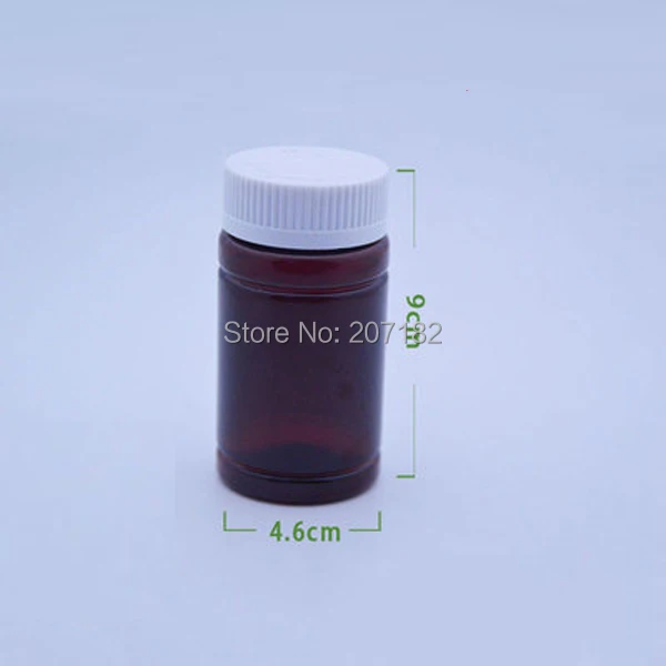 

100pcs 100ml Amber PET Child-proof Bottles,Capsules/Pills/Powder/Vitamin Plastic Bottles with White Colors Screwing Lids