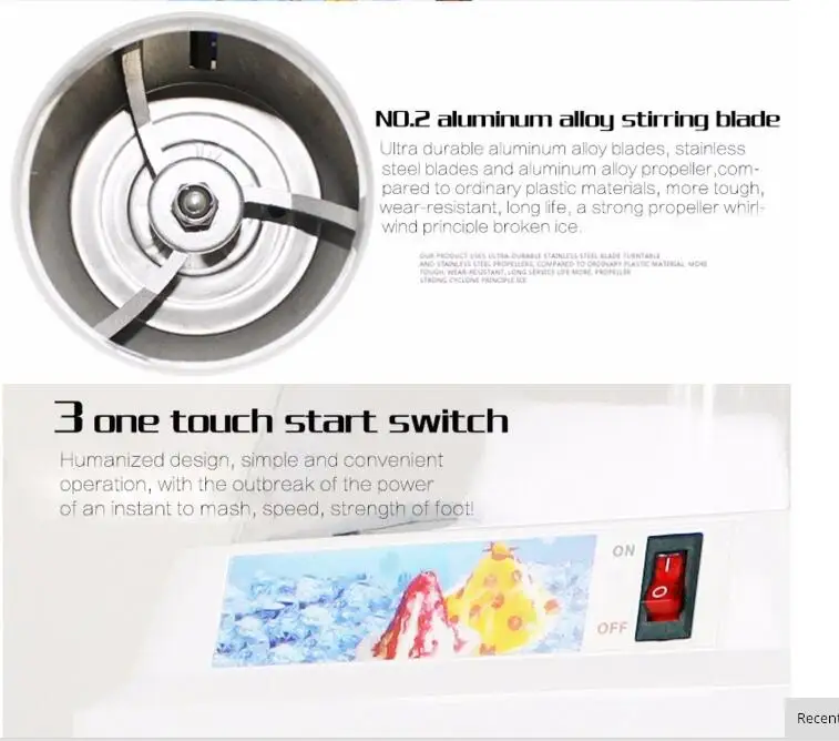 Neve Ghiaccio Maker 220V/110V Commerciale 5kg Capacità Frantoio di Ghiaccio di Energia Elettrica Capacità di Stoccaggio di Ghiaccio Modello 189