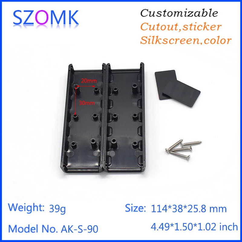 1Pcs 114*38*25.8mm szomk hot sales plastic box for electronic project junction box diy plastic case handheld control enclosure