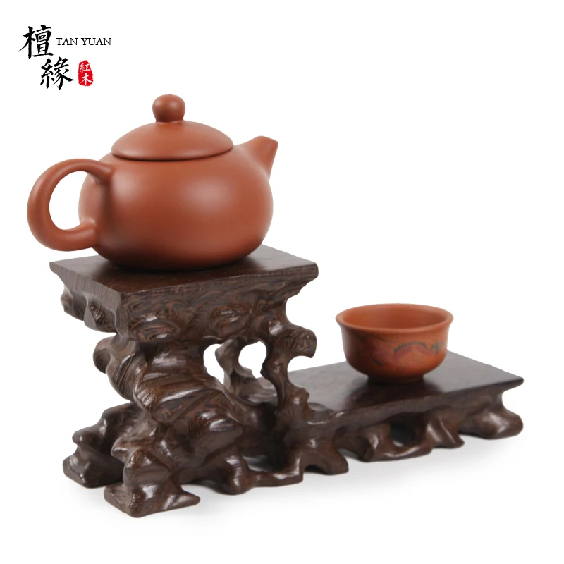 Bonsai Redwood Art Ware Carved Collection Base, Teapot Cup Support, Vase Stand, Fish Tank Pedestal, Home Decoration