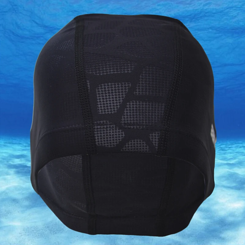 Gorro de natación de tela impermeable para hombres y mujeres, gorro de natación de pelo largo, deportes, tiburón, alta elasticidad, Flexible,