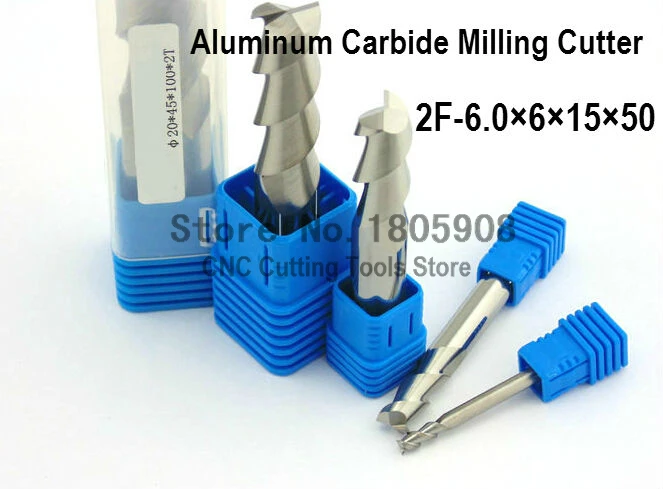 

2 Flute 2F*6.0*6*15*50 CNC tool tungsten alloy milling cutter special flat aluminum alloy cutter aluminum alloy milling cutter