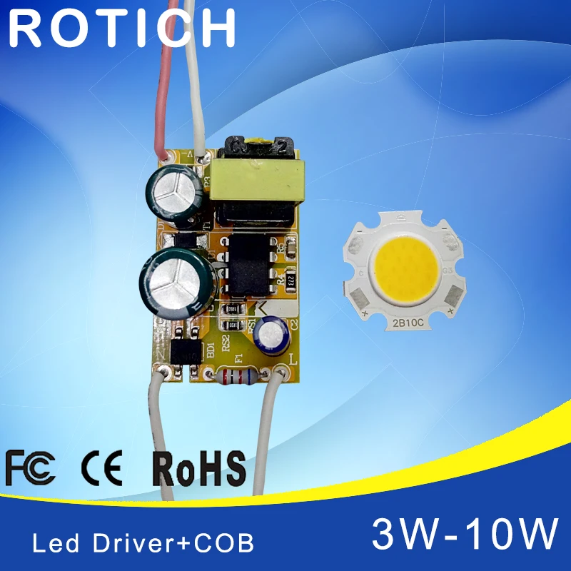 3W 5W 7W 10W COB LED +driver power supply built-in constant current Lighting 85-265V Output 300mA Transformer