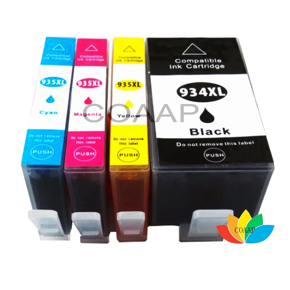 

4 Compatible hp934BK hp935C hp935M hp935Y Ink Cartridges For HP Officejet Pro 6230 6830 6835 Printer