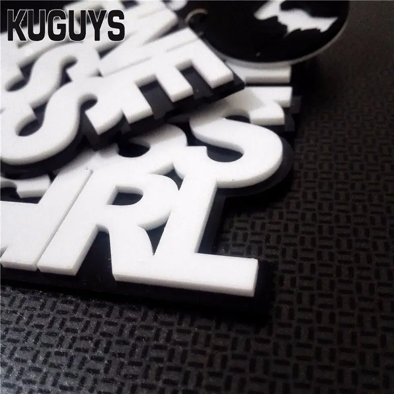 KUGUYS Super Big Acrylic Letters Large Drop Earrings for Women HipHop Rock Girls Accessories Fashion Jewelry