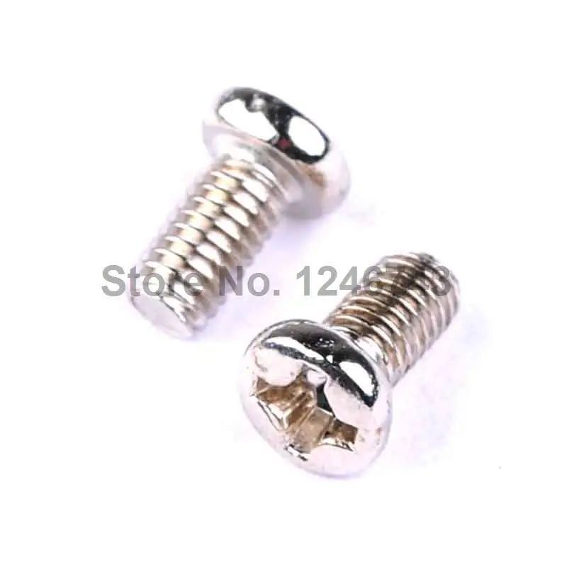 100PCS M3*6 Stainless Steel Cross Head Screw Round Head Bolts