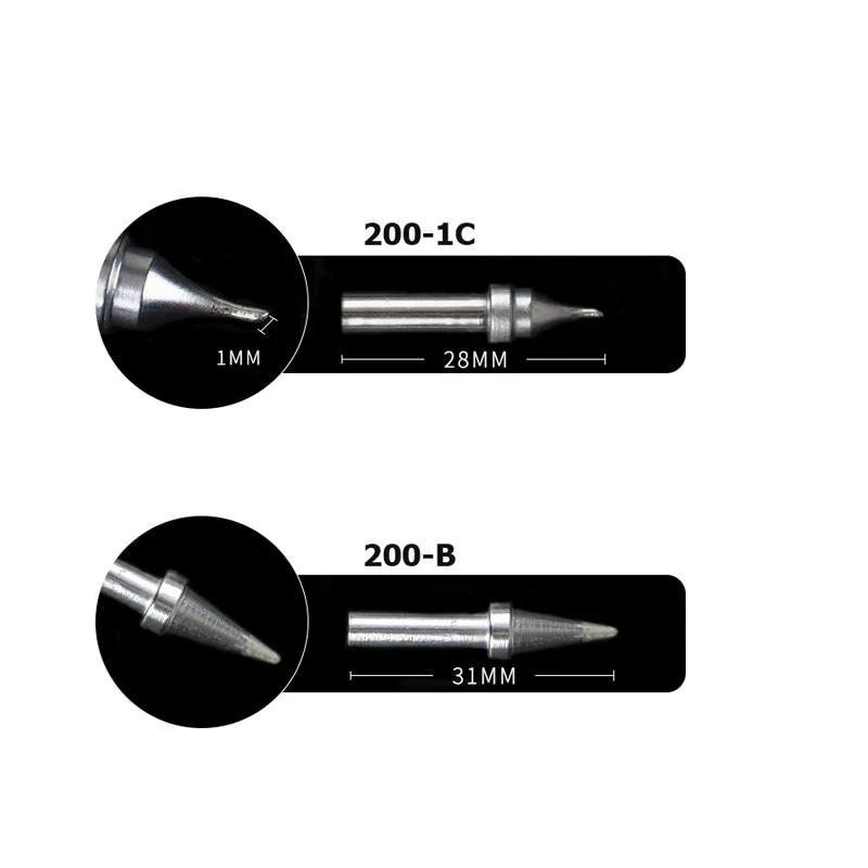 Original QUICK 200-K ironTips for the QUICK 203 / 203H / 204 / 204H / 3202 / 203D / 376D soldering station iron tips