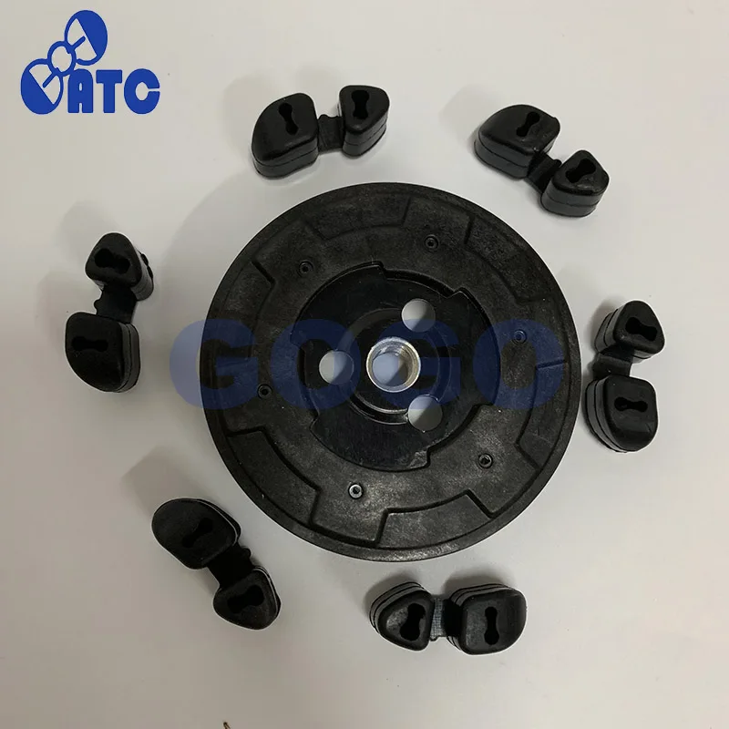 auto air ac compressor clutch hub + rubber for 5SE09C 5SL12C 5SEU12C 6SEU14C 6SEU17C 7SEU17C