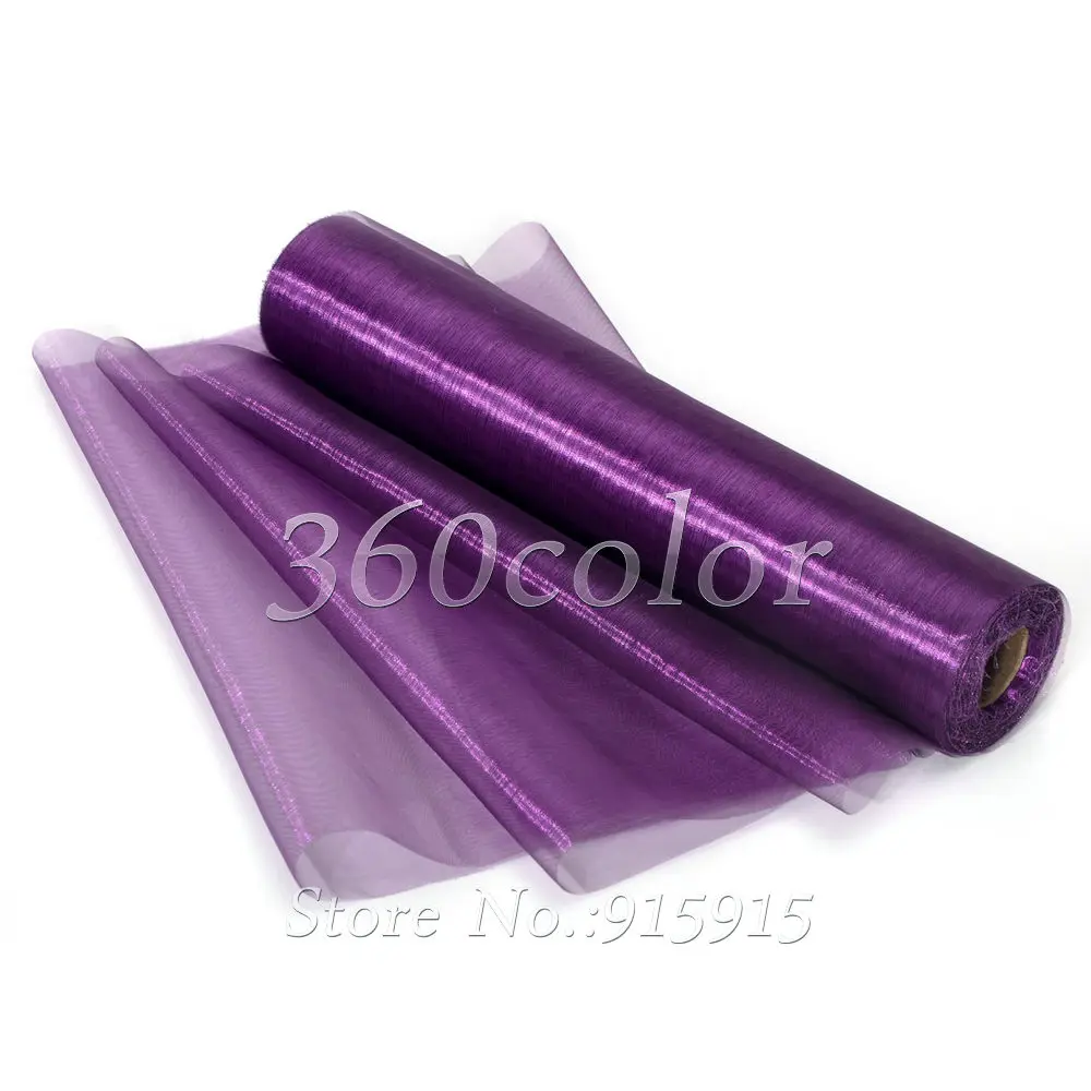 1 Roll 25Meters x 29cm Sheer Organza Roll Wedding party Decoration Chair Bow Sash Table Runner Swag