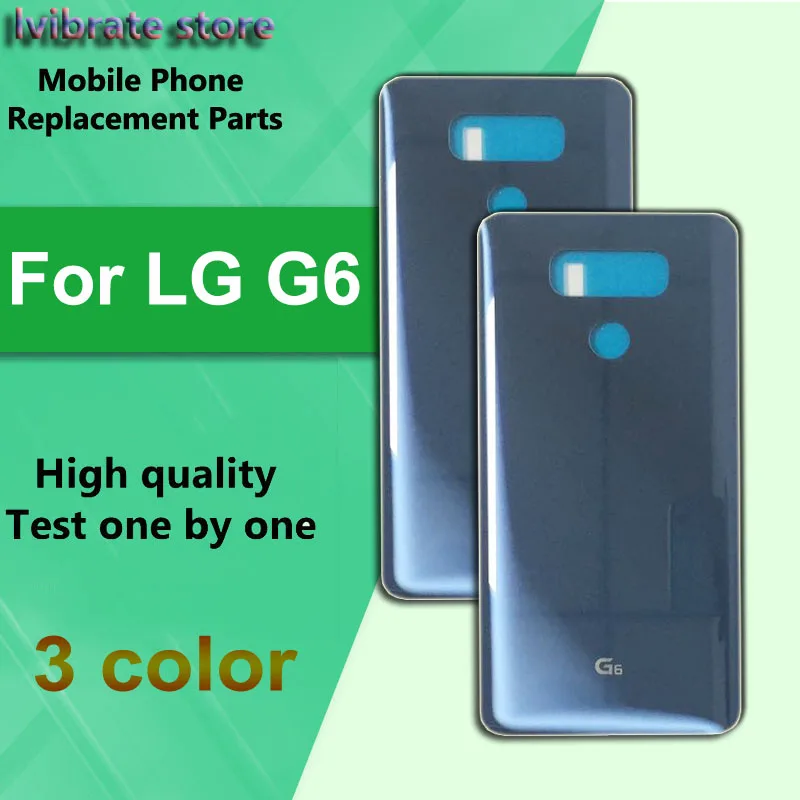 For LG G6 H870 G600 VS997 VS988 Back Battery cover Bezel with 3M Glue Double Sided Adhesive Sticker Tape For LG G6 Repair Part