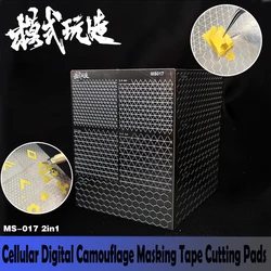 Model Dedicated Steel Groove Type Cellular Digital Camouflage Masking Tape Cutting Pads Two Sides Spray Model Making Tools