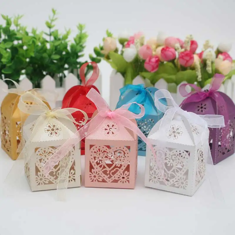 Hot Selling 10pcs/lot Classic Love Heart Wedding Favor Box Candy Box Gift Box Wedding Decoration for Party Supplies