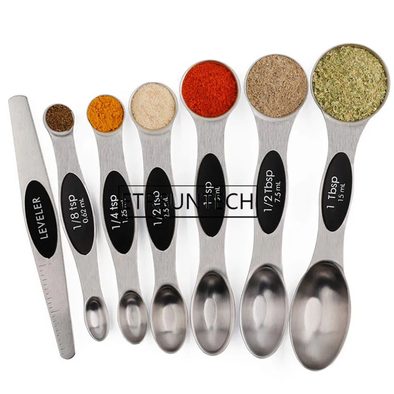 30sets Magnetic Measuring Spoons Set with Leveler Stainless Steel Double-Sided Measuring Spoons Set for Cooking Baking