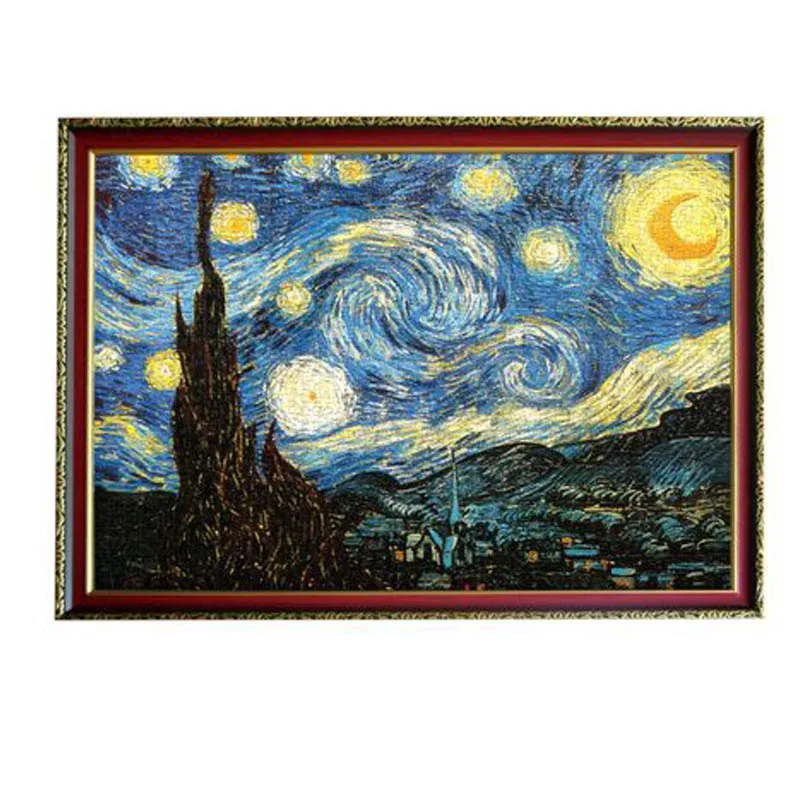 

2000 Pieces Famous Starry Night Thicker Paper Puzzle Diy Grownup puzzle 2000pcs Christmas Gift for Children