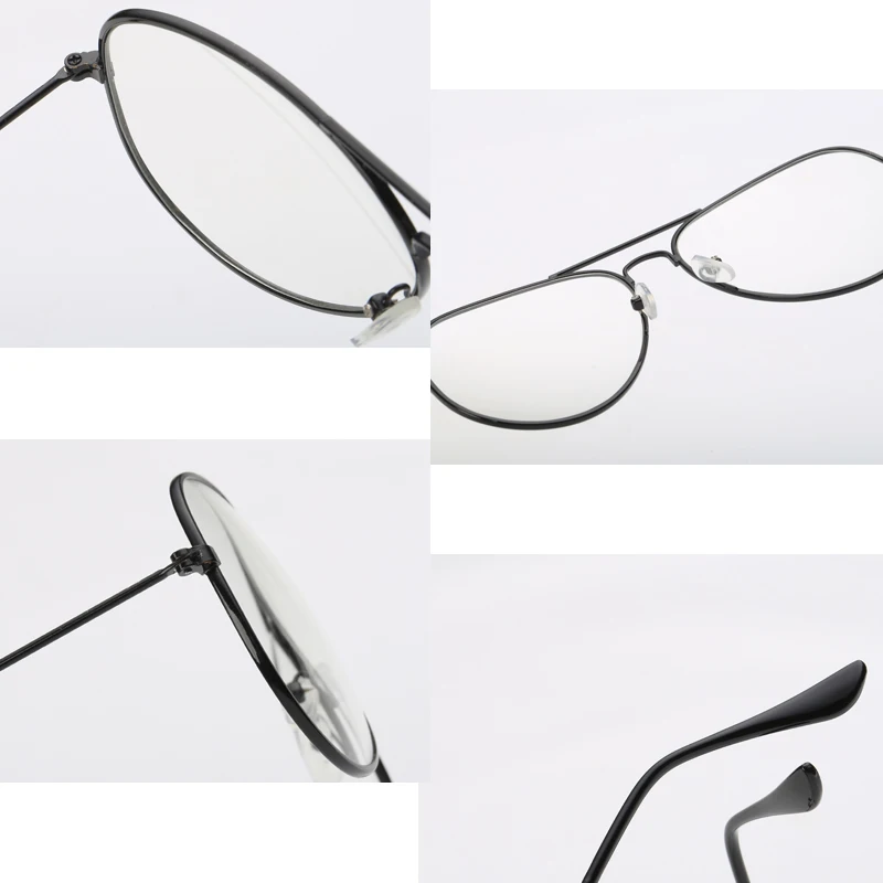 Fashion Vintage Metal Twin-Beams Glasses Women Optical Eyewear Frame Men Brand Eyeglasses Frames Gold Shield Frame Clear Glasses