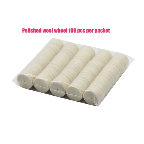 Imagen 1 del producto 100 Uds. Rueda de pulido de algodón de fieltro de laboratorio Dental materiales de pulido de Color blanco dos estilos duros y suaves