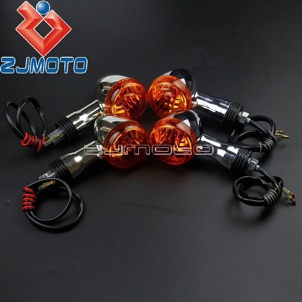 Motorcycle Amber Light Front & Rear Turn Signals For Suzuki Boulevard M109R VRZ1800 2006-2015 Turn Indicators Light Flash Lamp