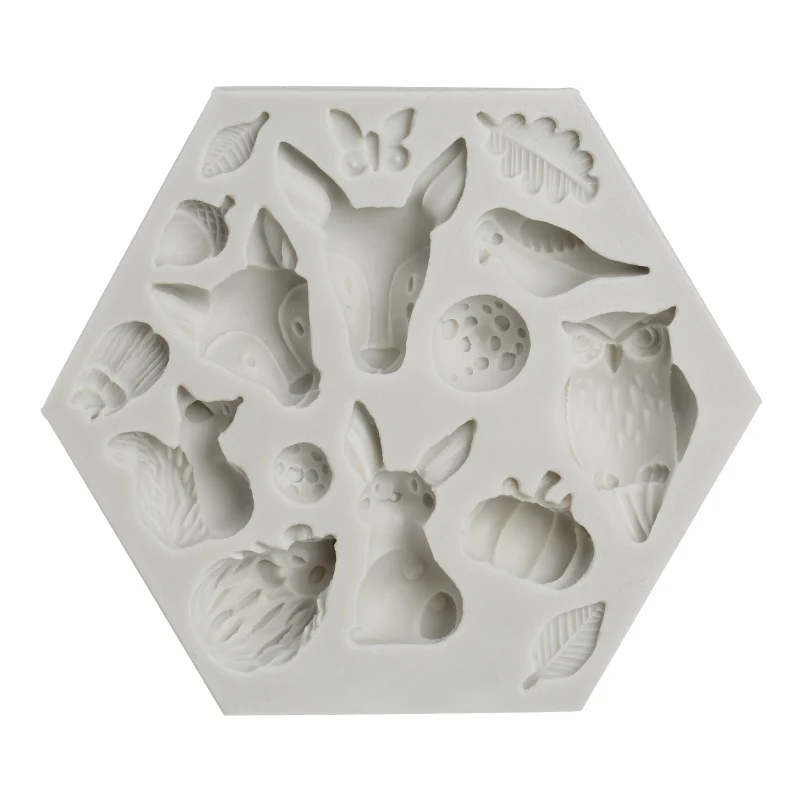 Luyou Owl Squirrel Giraffe Animals Cake Silicone Molds Fox Fondant Cake Decorating Tools Chocolate Gumpaste Candy Moulds FM1426