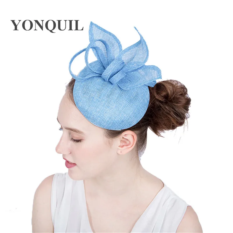 

Wedding Party Race Fascinator Royal Blue Headwear Event Occasion Hats Women's Bridal Imitation Sinamay For Kentucky Derby Church