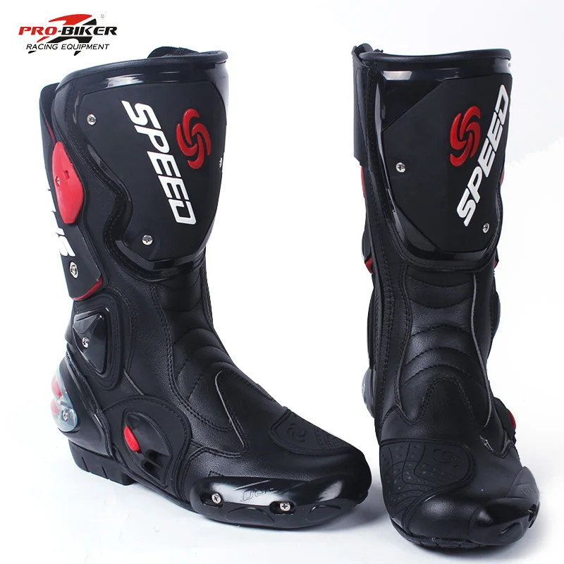 

Men PRO BIKER B1001 Motos PRO SPEED Racing Boots Motorcycle Botas Motocross Riding Boots Motorbike Armour Shoes