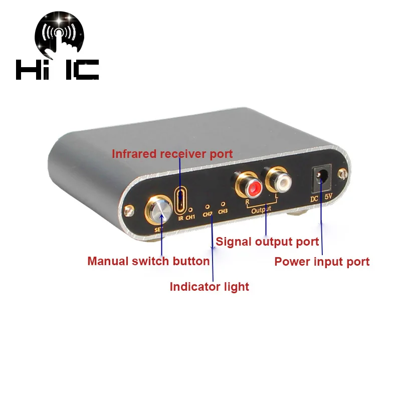 3 Input 1 Output/1 Input 3 Output 2 way Audio Signal Switcher Switch Splitter Selector Box Sound Video with Remote Control RCA