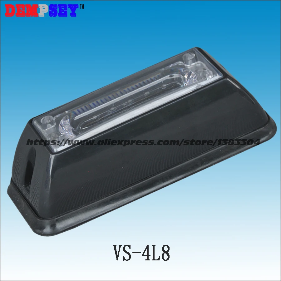 

VS-4L8 LED Grill Lights, LINEAR-6 3W LED, 18 flash pattern, waterproof, LED surface mount Strobe Warning Flashing Light
