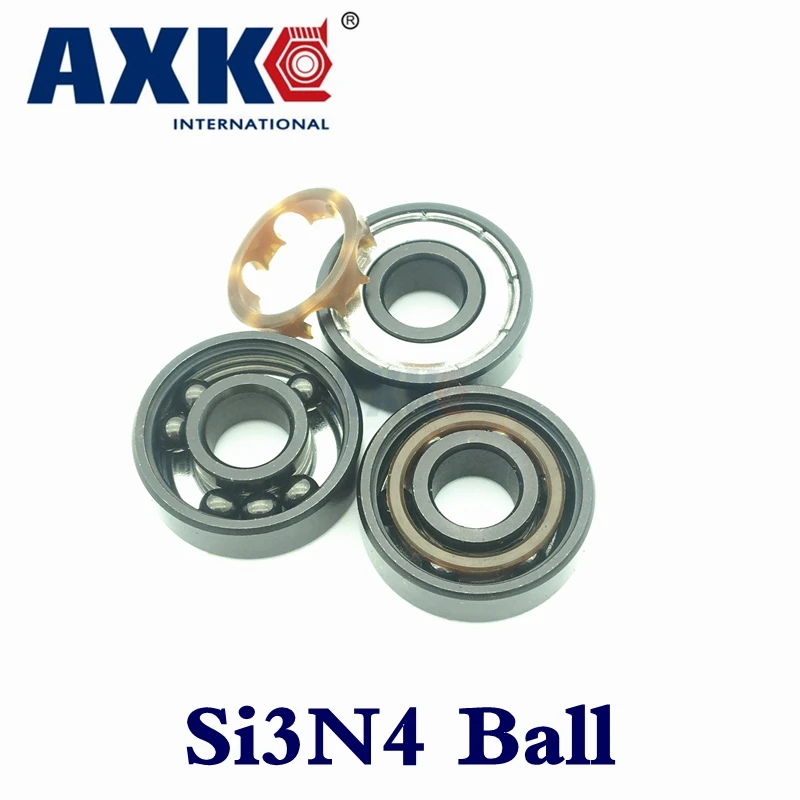 2023 Fast Speed 608z Bsb Abec-11 Black Si3n4 Balls Hybrid Ceramic 6 Beads Ball Bearings 608 Skate 8*22*7mm Hand Spinner Bearing