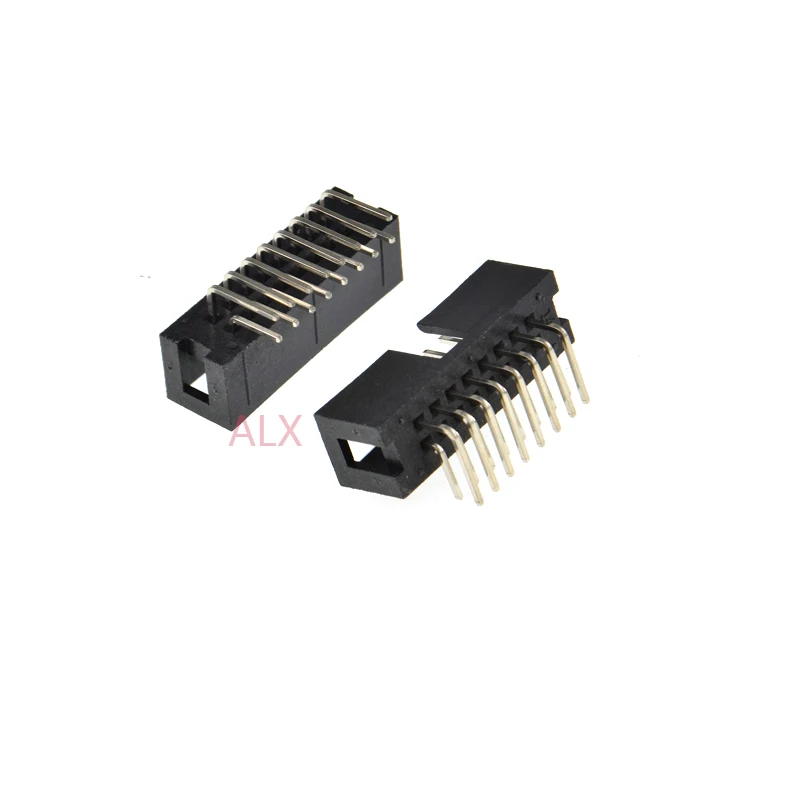 10pcs dc3-16p 2.54MM pitch JTAG ISP MALE SOCKET Right Angle idc box headers PCB CONNECTOR DOUBLE ROW 2x8PIN dc3 16 PIN HEADER