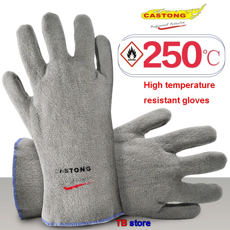 CASTONG 250 degrees High temperature resistant gloves Comfortable Breathable Anti-scalding gloves industry protective gloves