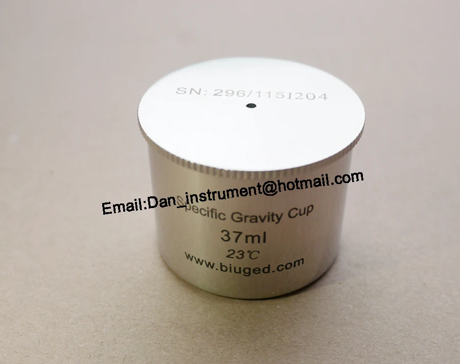 

High quality 37ml Stainless steel Density Specific Gravity Cups with DIN 53217,ISO 2811 and BS 3900 A19. Standard