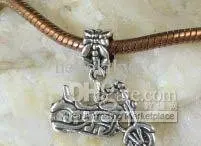 

180PCS Tibetan Silver Color Motobike Dangle Fit Charm M8099